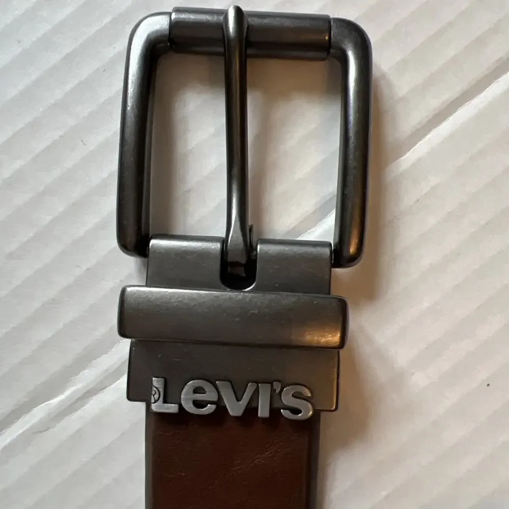 Levi's Belt Size XL 42-44 Brown Synthetic Leather Mens/see Details
